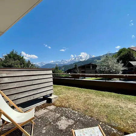 Lägenhet Charming T2 With Mont Blanc View And Terrace Demi-Quartier